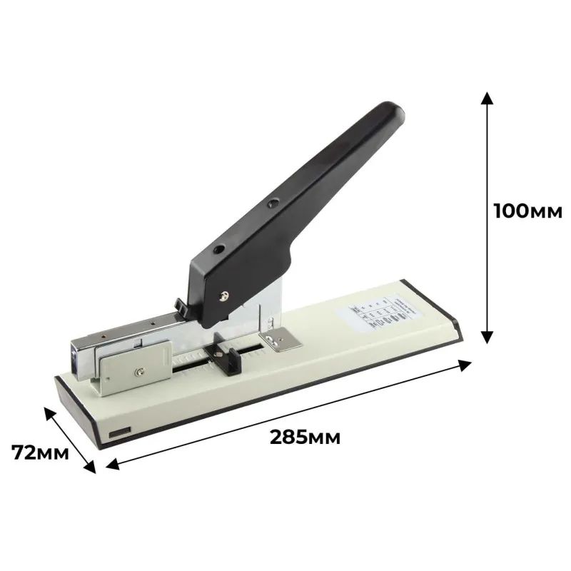 Степлер мощный Economy до 100 листов, №23/6- 23/13, цвет черно-белый