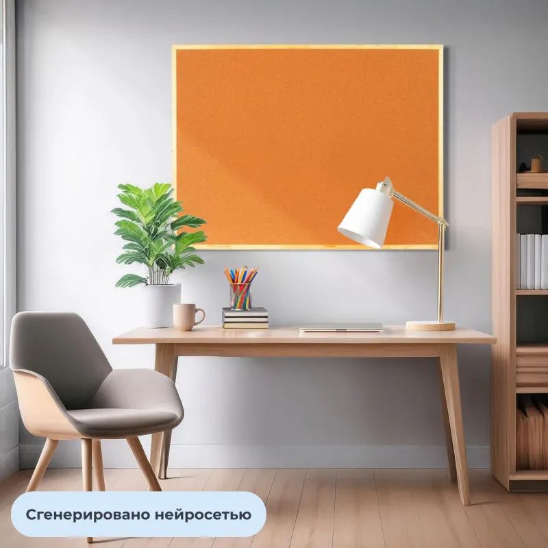 Доска пробковая 90х120 Attache Economy деревян. рама Россия