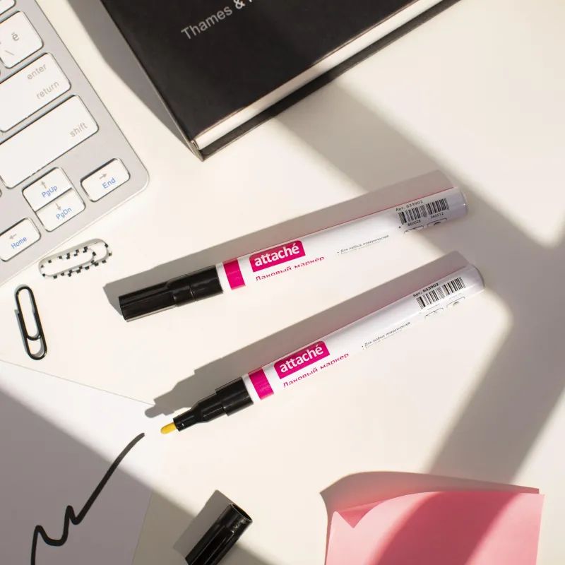 Маркер лаковый Attache 2 мм черный