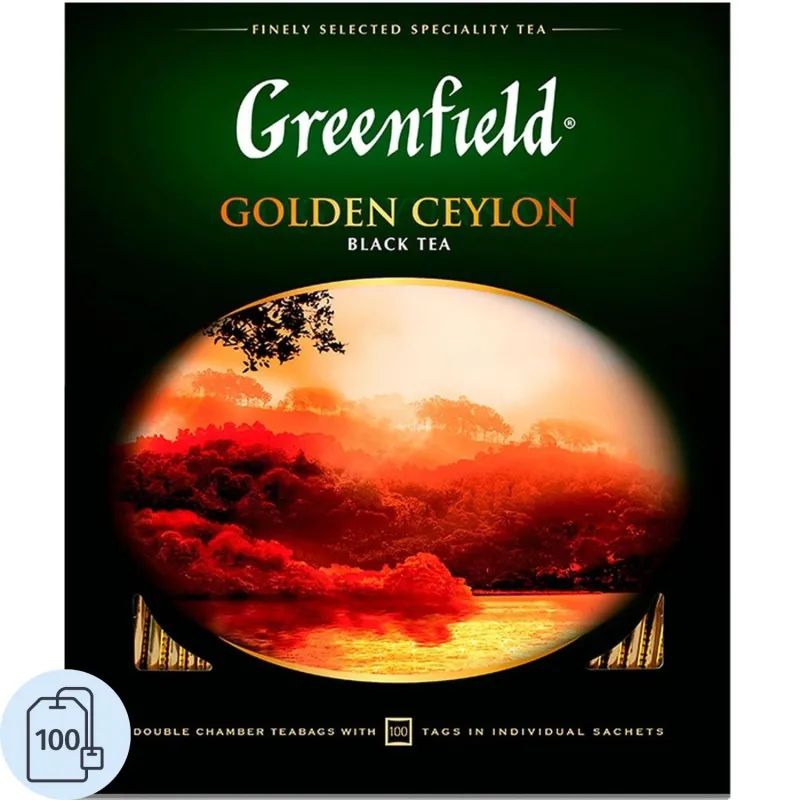 Чай Greenfield Golden Ceylon черный фольгир.100пак/уп 0581-09