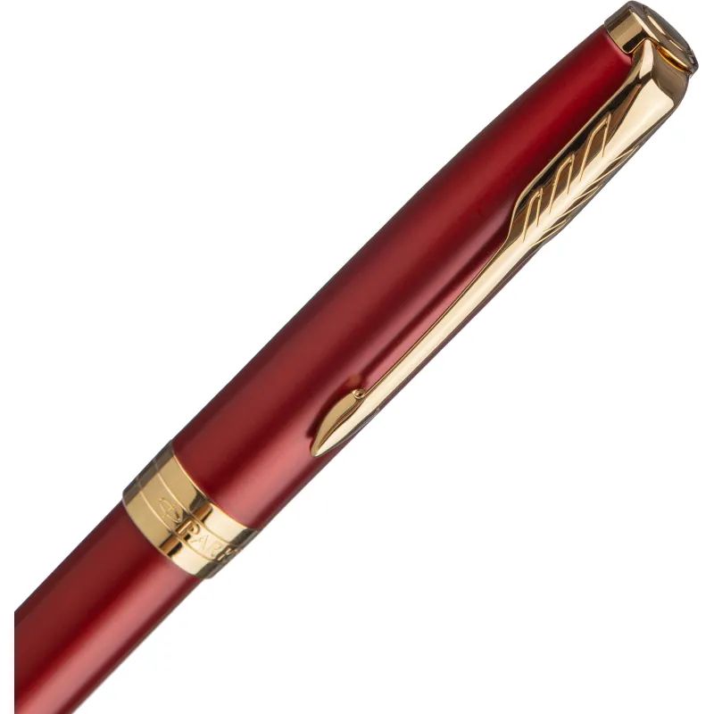 Ручка шариковая PARKER Sonnet Lacquer Intense Red GT черный 1931476 Франция