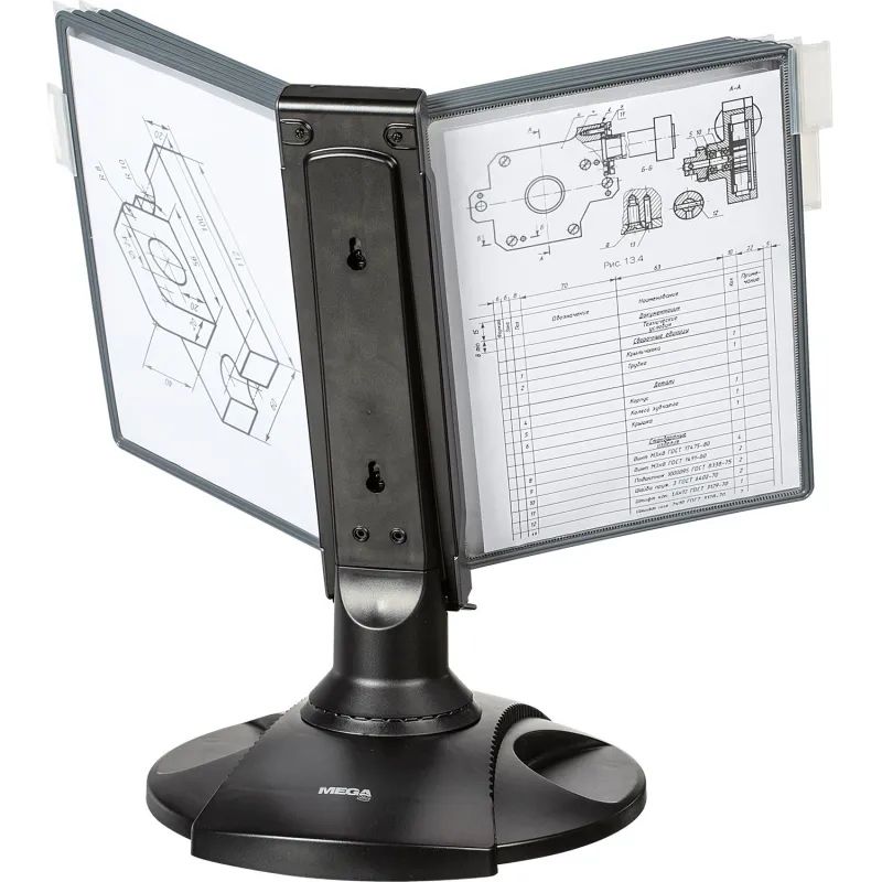 Демосистема настольная Promega office FDS008 вращ. пластик 10 пан.,черный