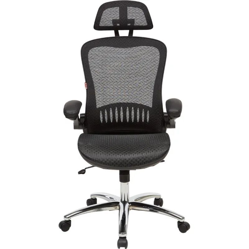 Кресло BN_Hg_EChair-552 TTW Net сетка черная, хром