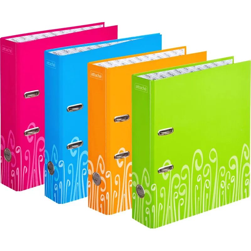 Папка-регистратор Attache Fantasy 75мм ламин.картон оранжевый,бум/лам.карт