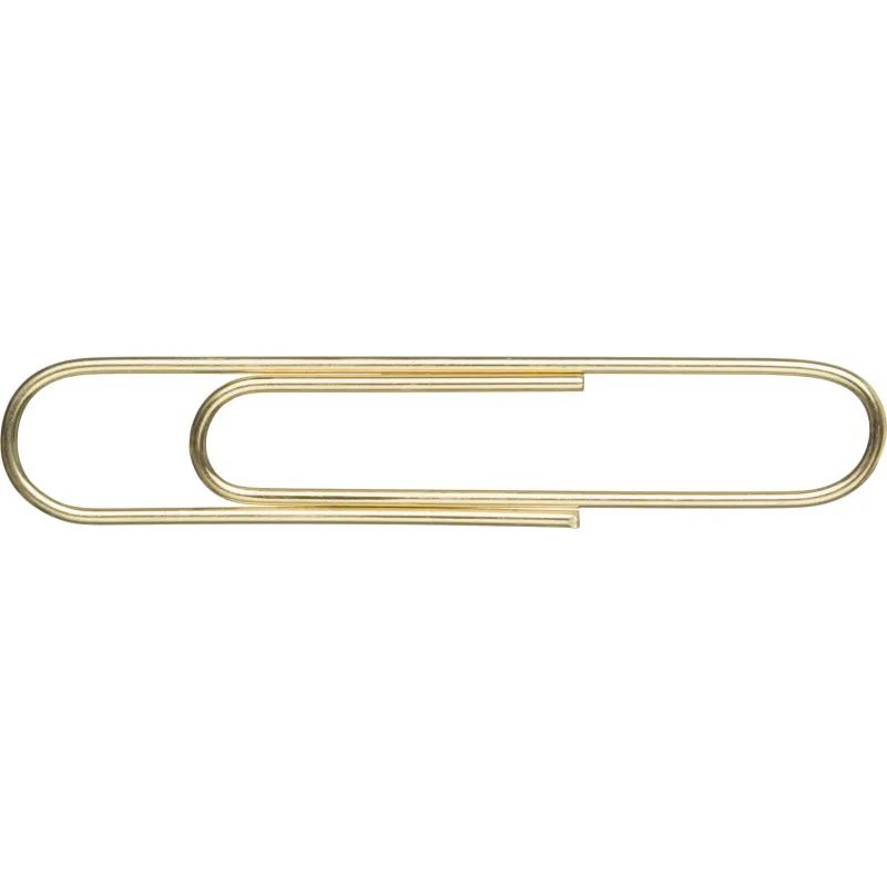 Скрепки Attache омедненные, 50 мм,негофрированные, золотистые, 50 шт/уп