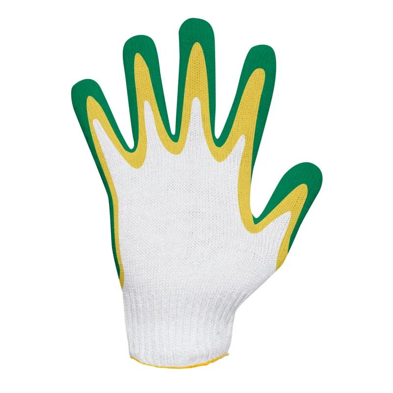 Перчатки защитные трикотажные с 2й латексной заливкой 13 класс 10пар/уп КЗН