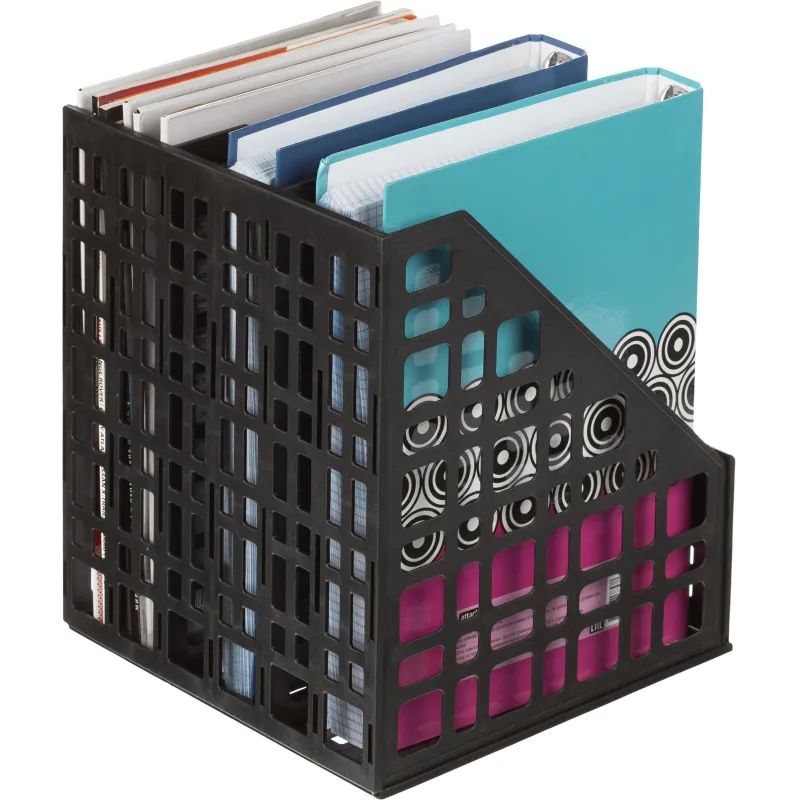 Лоток вертикальный для бумаг Attache сборный черный 3 отделения,  240мм