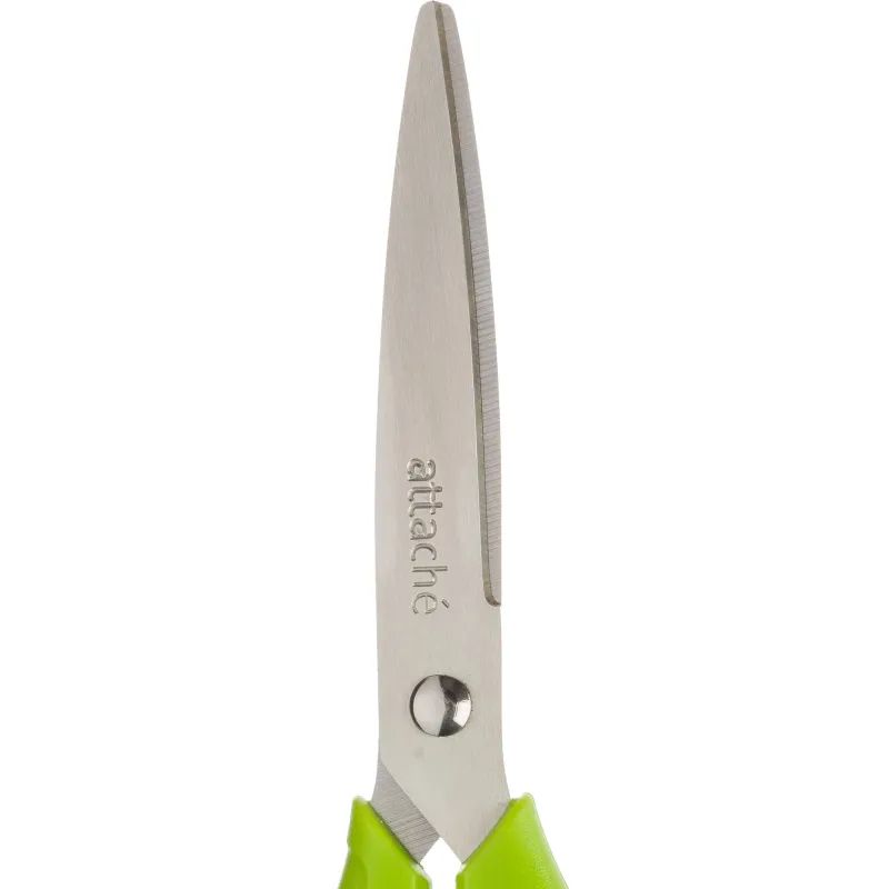 Ножницы Attache Spring 175 мм эргоном.руч.без покрытия,цвет салатовый