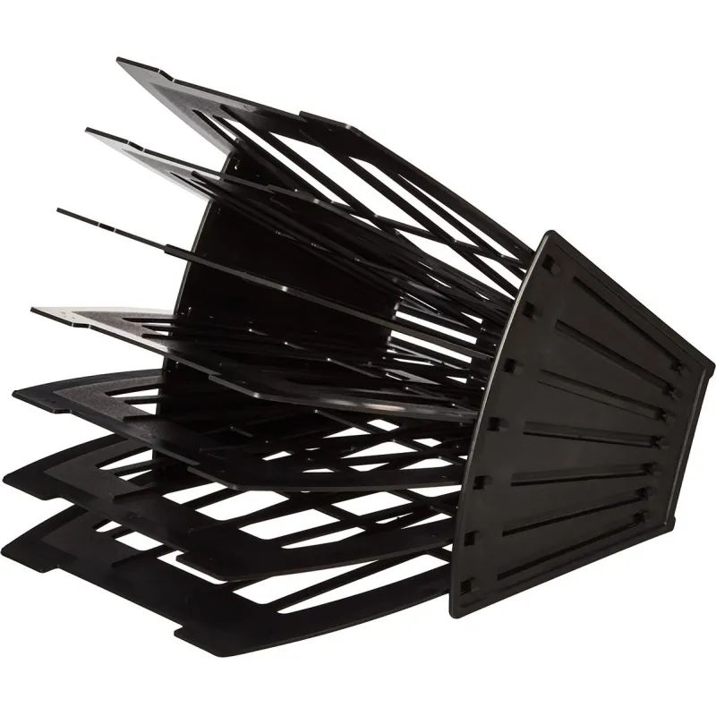 Лоток вертикальный Attache веер 6отделений 7секций черный