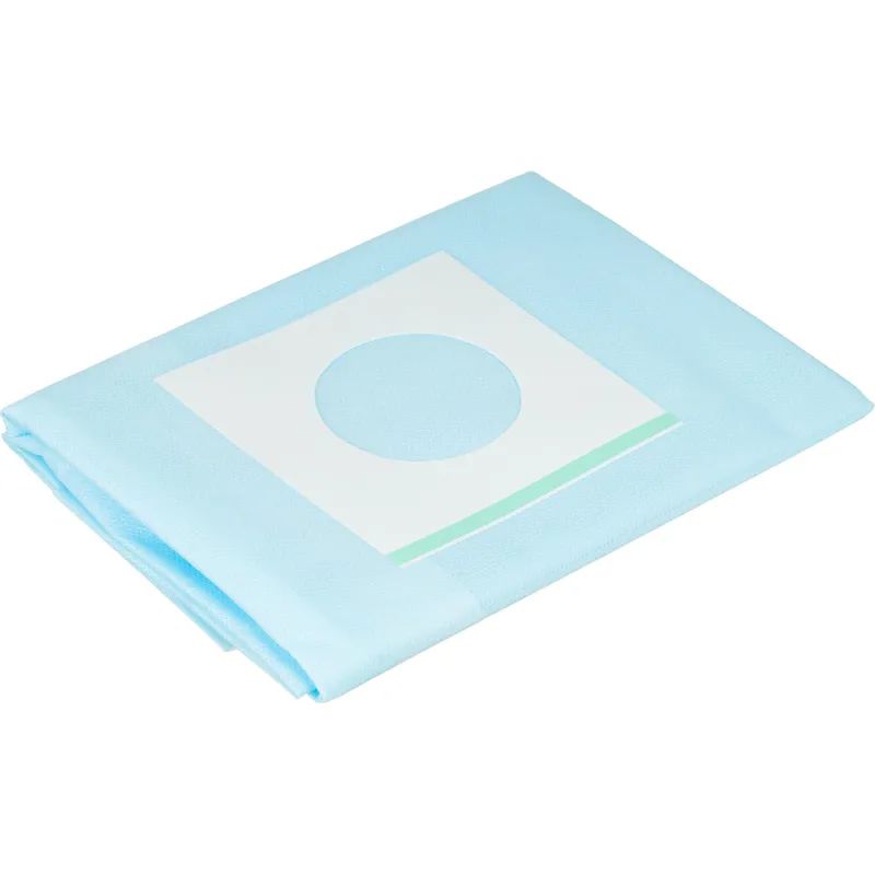 Простыня стерил. 1200х700 пл.42 с кругл.отв. №1 для офтальм.,  Гекса