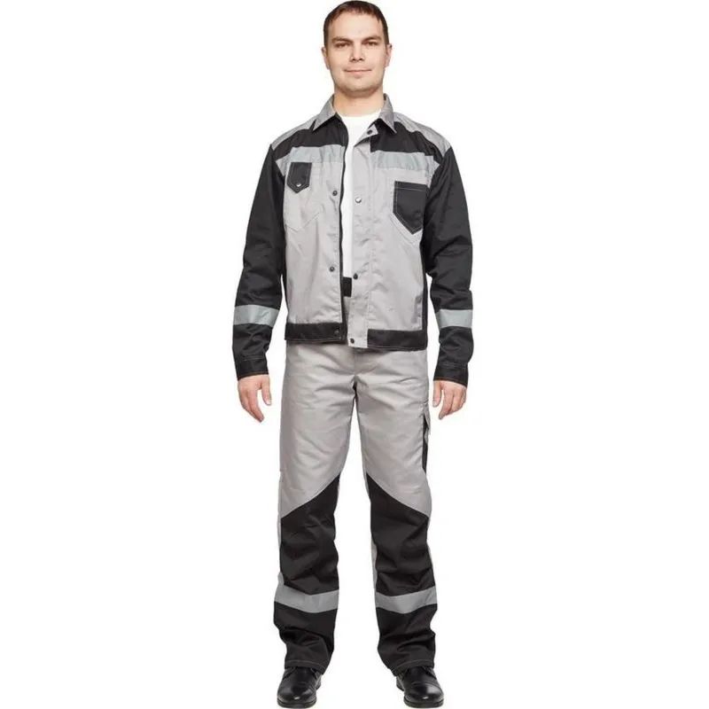 Костюм летний муж л21-КБР сер/чер (р.52-54) 170-176 (серия Л)