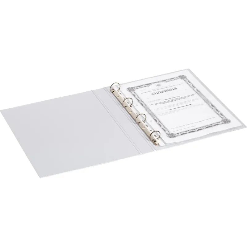 Папка на 4-х кольцах 35мм  серая Россия