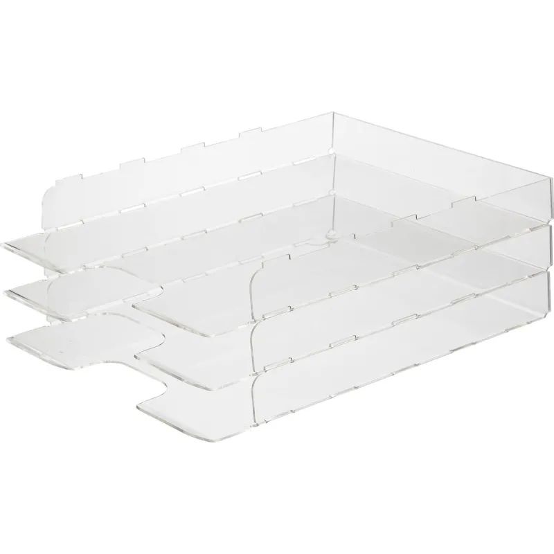 Лоток горизонтальный А3, акрил, прозрачный 55х300х420