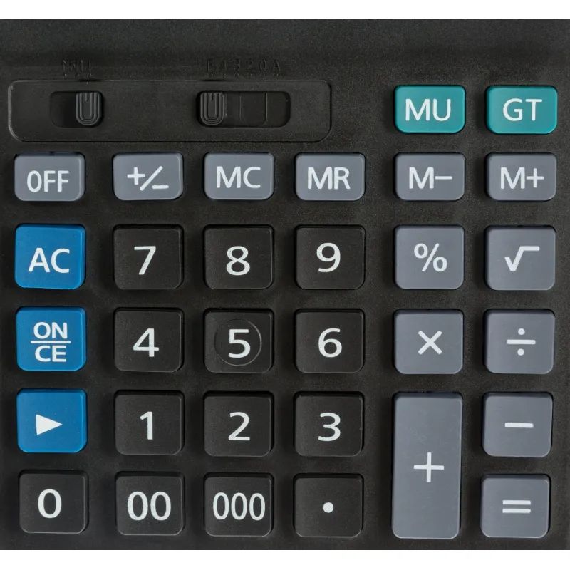 Калькулятор настольный ПОЛНОРАЗМЕРНЫЙ Attache 14 разр., черный