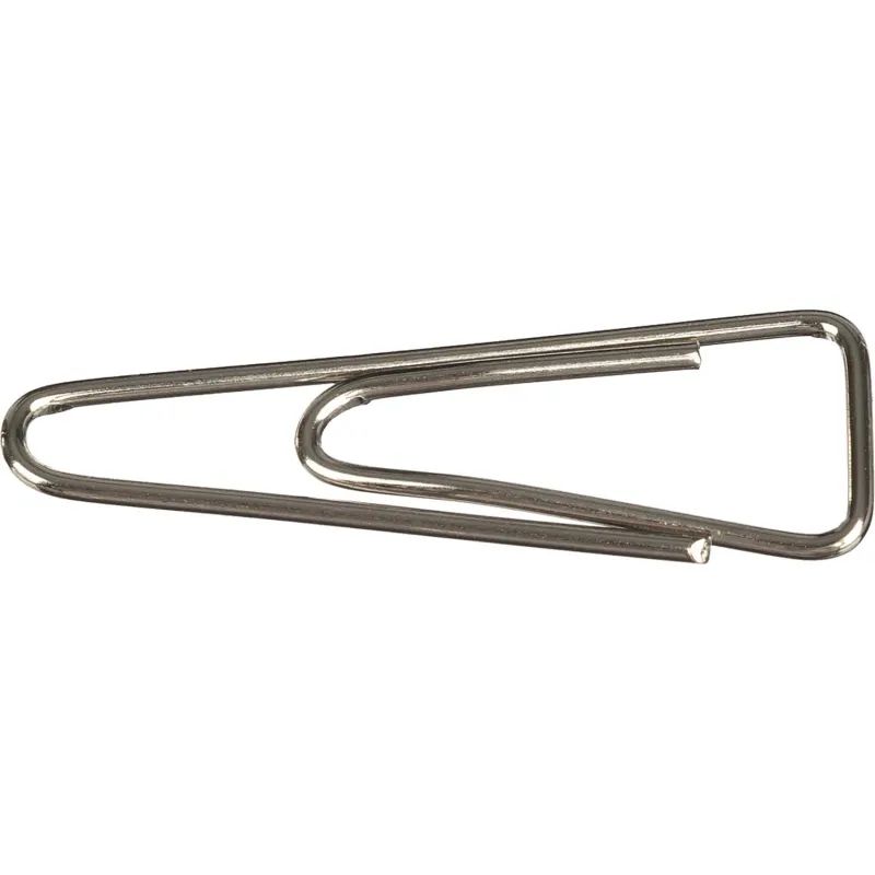 Скрепки КОМУС с отгибом,никелированные,25 мм,треугольные,100 шт/уп