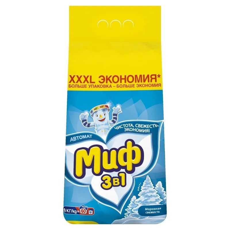 Порошок стиральный Миф Морозная свежесть автомат 9кг