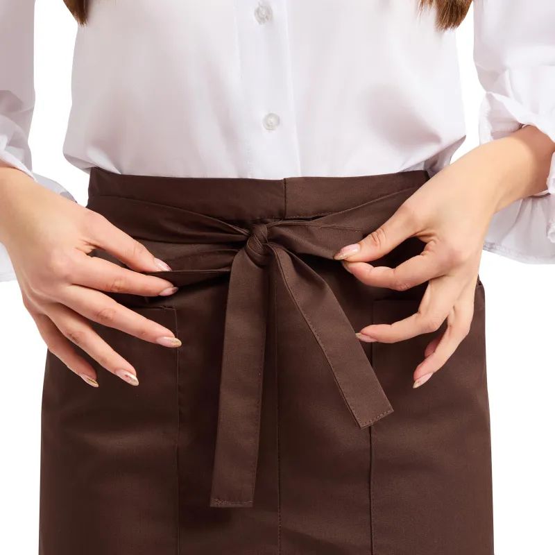 Фартук официанта универсальный коричневый (средний длинны)
