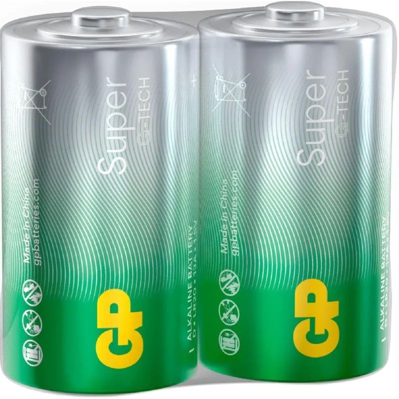 Батарейка GP Super экон.уп.D/LR20/13A алкалин.2шт/уп GP13AEBRA-252