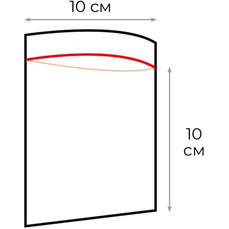 Пакет с замком (Zip Lock) 10 х 10 см, 32 мкм, 100 шт/уп