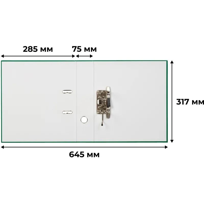 Папка-регистратор Attache Economy, 75мм, 10шт/уп, зеленый,ПБП1,карм.кор