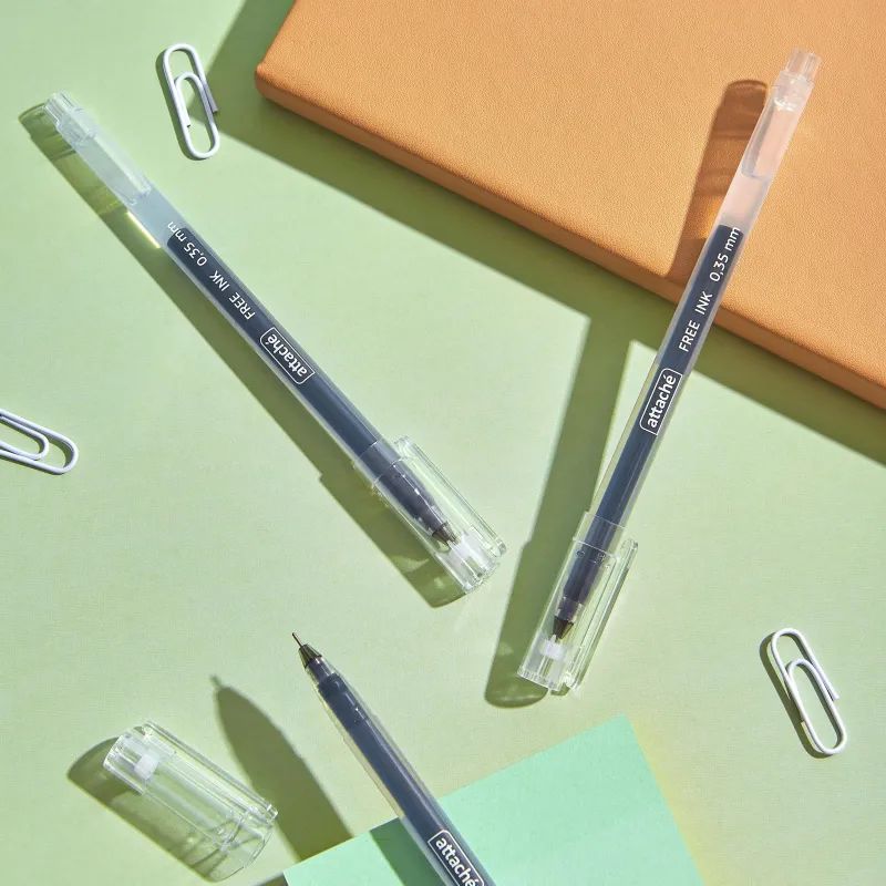 Ручка гелевая неавтомат. Attache Free ink 0,35мм,черный неавт