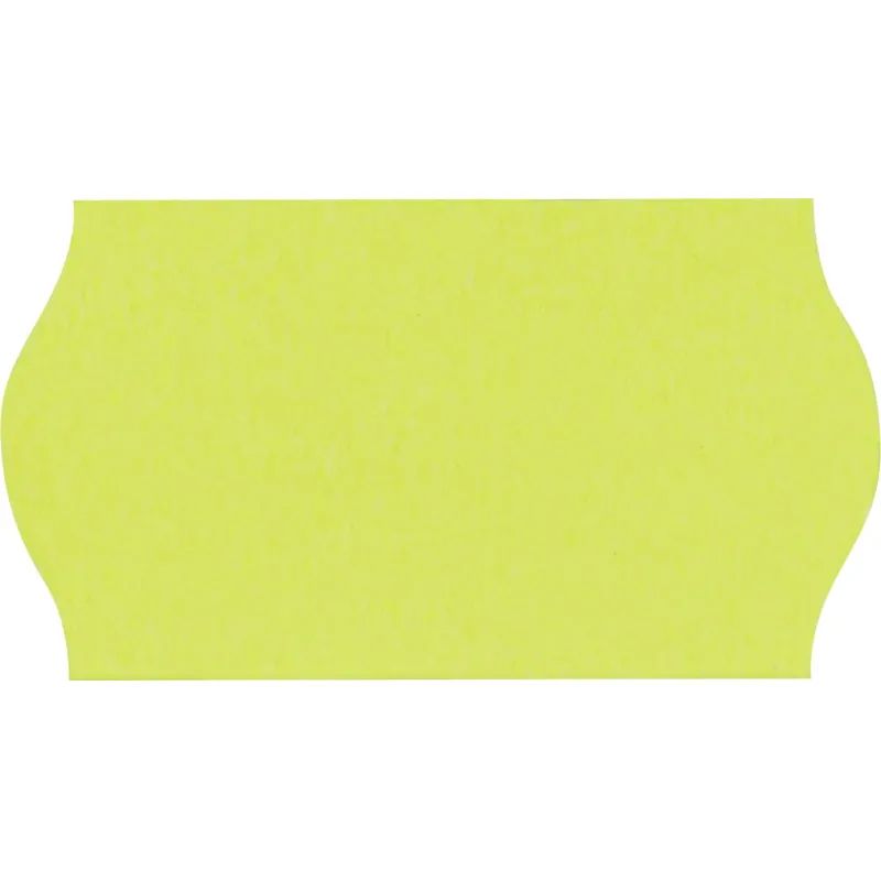 Этикет-лента 22х12 желт волна 1000шт/рул 10рул/уп