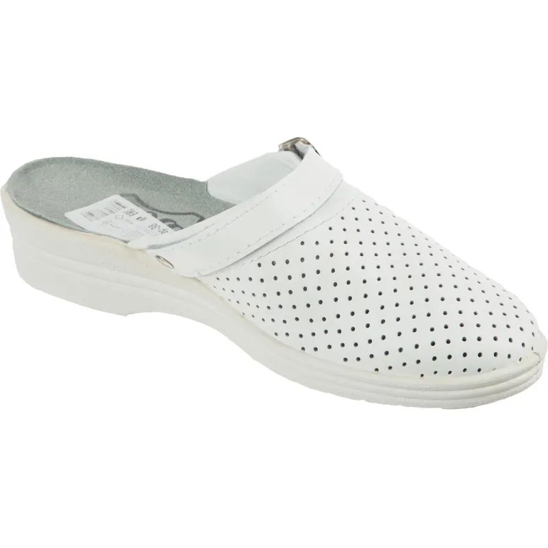 Сабо жен.нат.кожа цв.белый(р.40) (4-12-7)