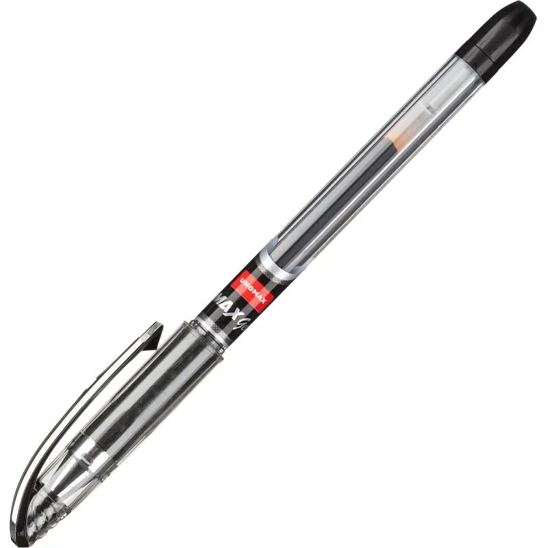 Ручка гелевая неавтомат. Unomax/Unimax Max Gel 0,5мм, черн,манж