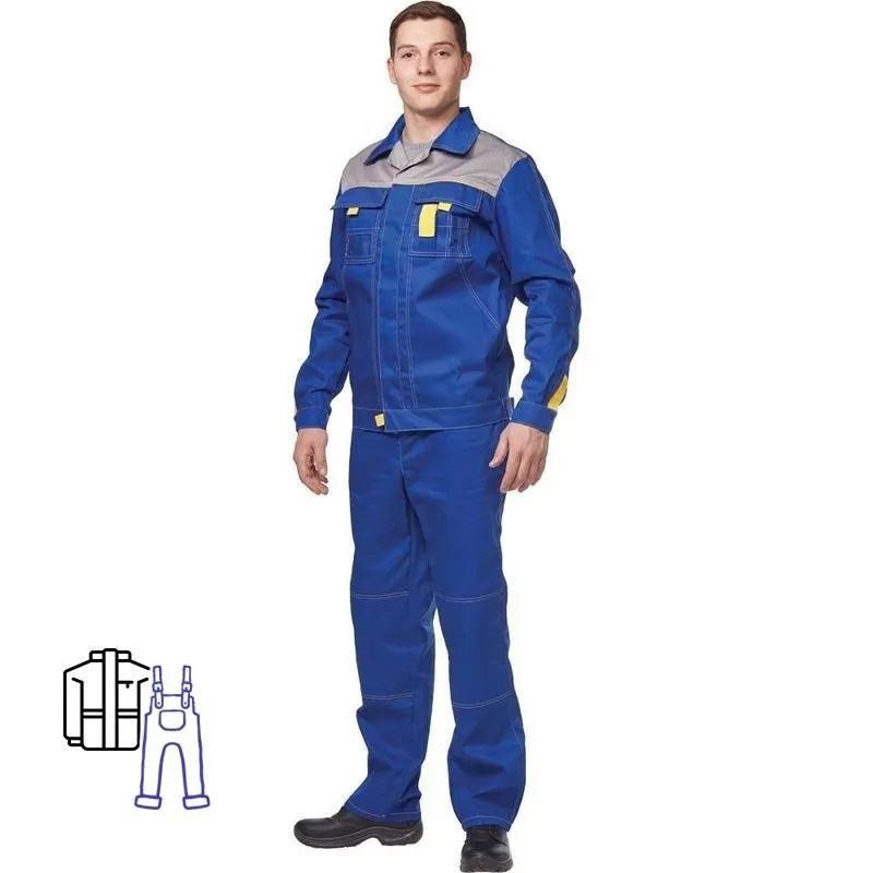 Костюм рабочий летний муж л10-КПК вас/сер (р.64-66) 170-176 ( серия л)