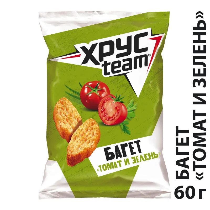 Сухарики Хрустим багет томат/зелень,60г