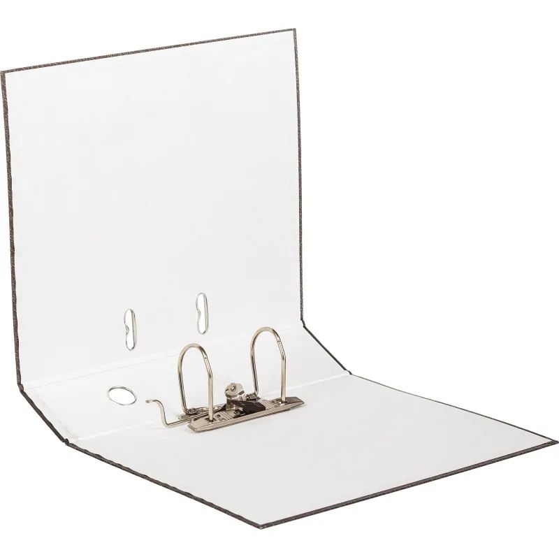 Папка-регистратор мрамор ,80 мм Элементари, б/мет уголков,бум./бум.,черн