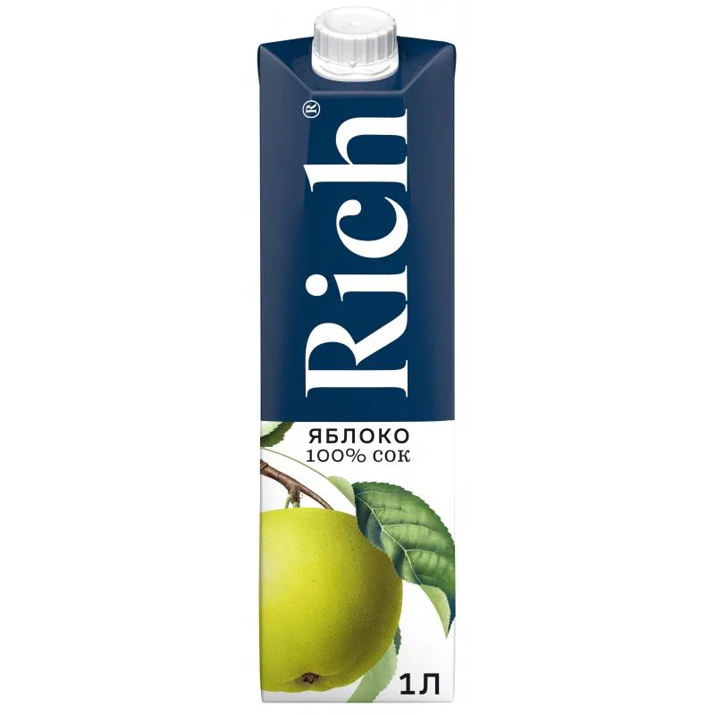 Сок Rich яблоко 1л