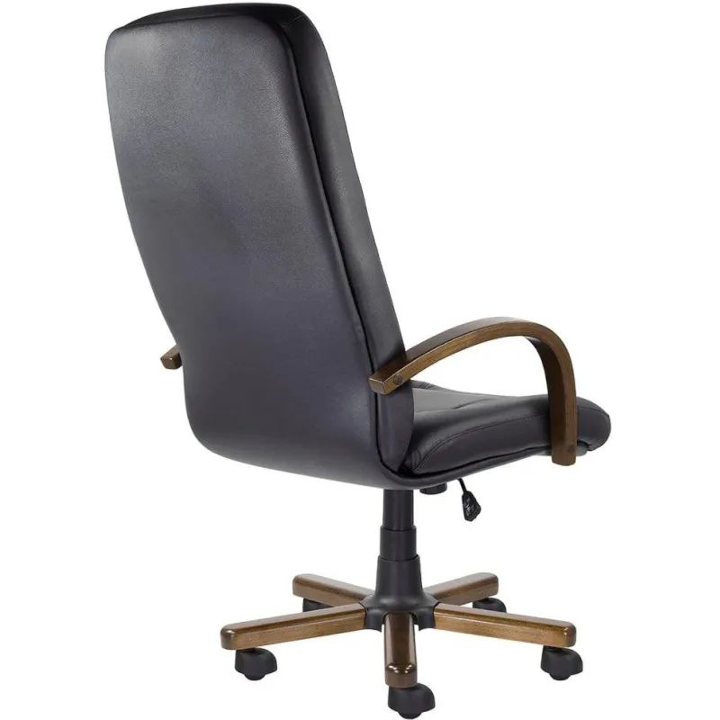 Кресло UP_Идра В дерево D8 (темный орех) К01 (черный спилок)