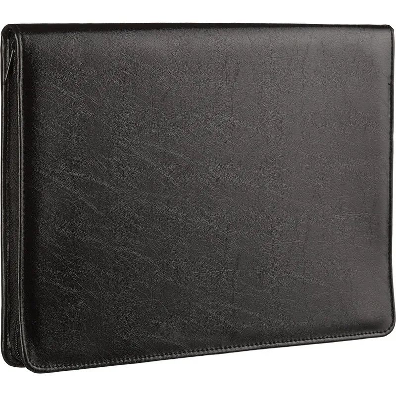 Папка деловая из кож/зам из кож/зам ЛИДЕР м129 с зажимом, черный, Россия