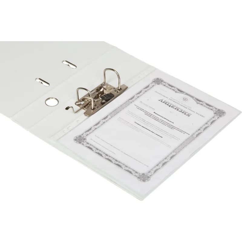 Папка-регистратор Strong Line 50мм, белый, ПБП2, карм.кор