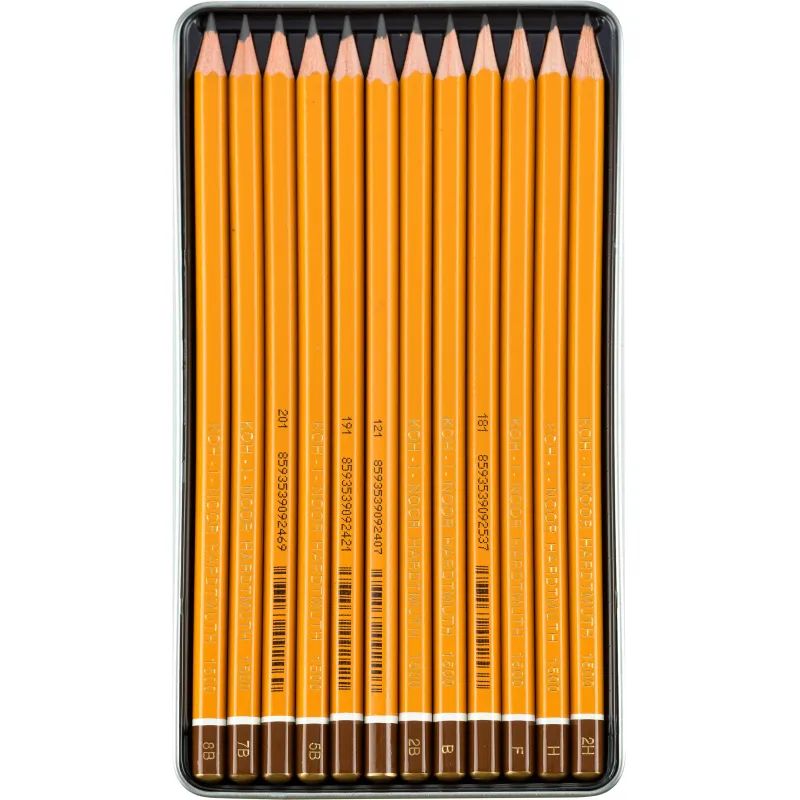 Набор карандашей черногр KOH-I-NOOR 1502/II 8B-2H 12шт./наб.,б/ласт, Чехия