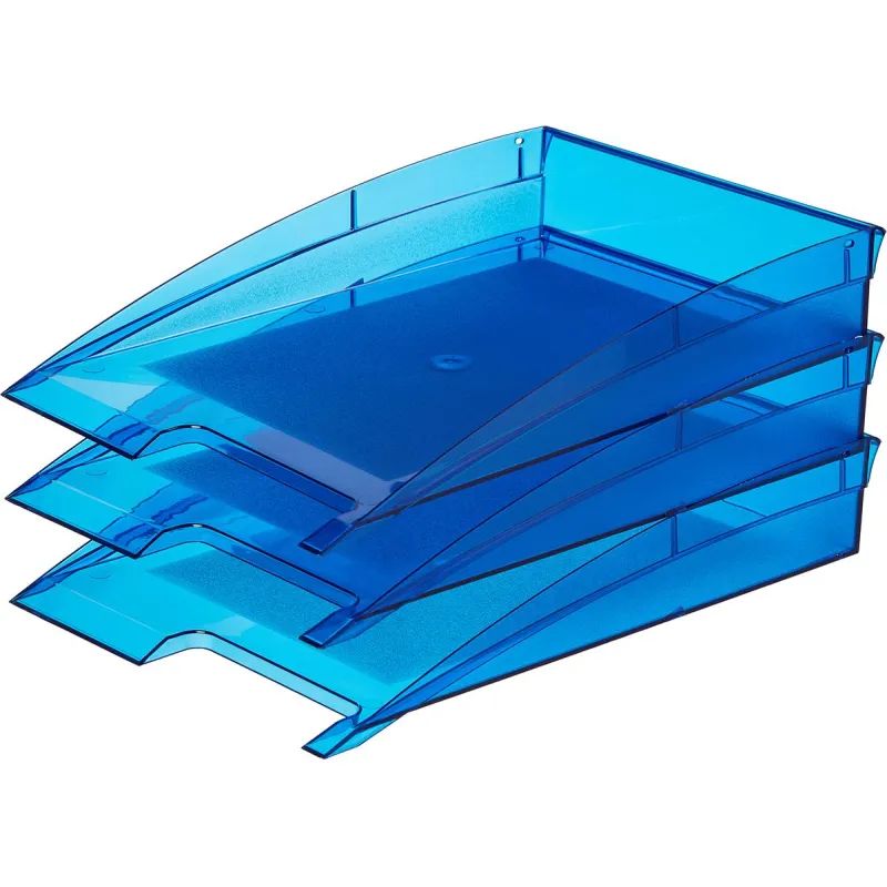 Лоток горизонтальный Attache City прозр. Синий