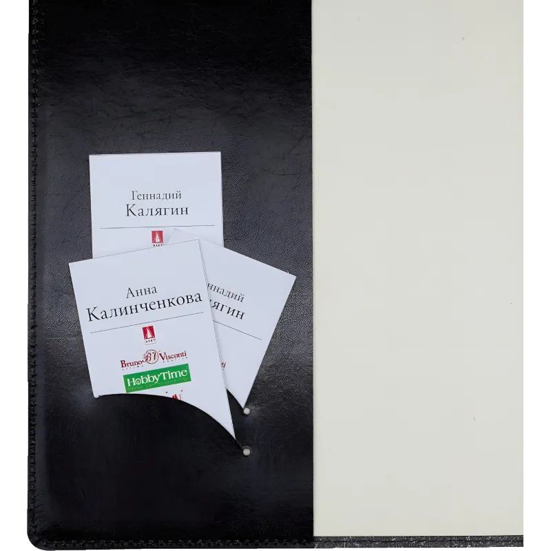 Еженедельник недатированный черный,кожа,A4 64л,Br.V.PROFY 3-098/02