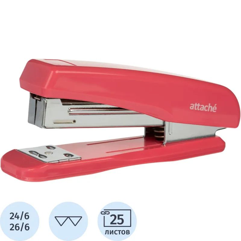 Степлер ATTACHE 8215 (N24/6&26/6) до 25 лист. розовый