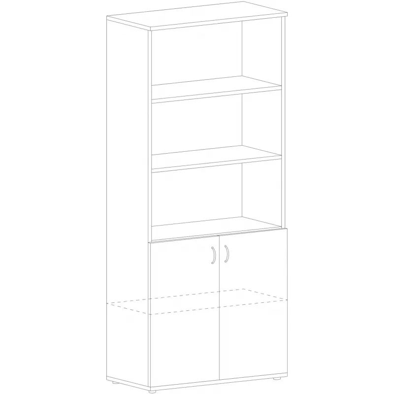 Шкаф MS_Агат   полузакрытый высокий АСС-23.0 серый