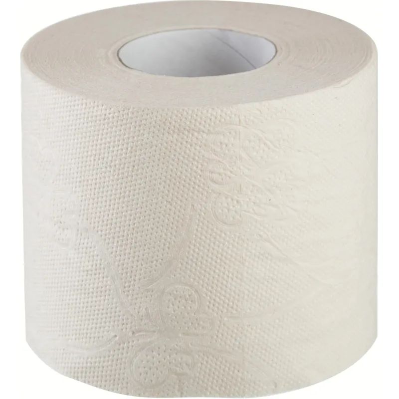 Бумага туалетная 1-сл.Мягкий знак белая с   тисн.51м c28 72рул./уп.