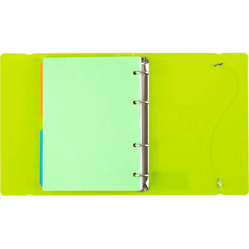 Бизнес-тетрадь А5,120 л,пласт обл,на рез,с разд, ATTACHE FANTASY,салат