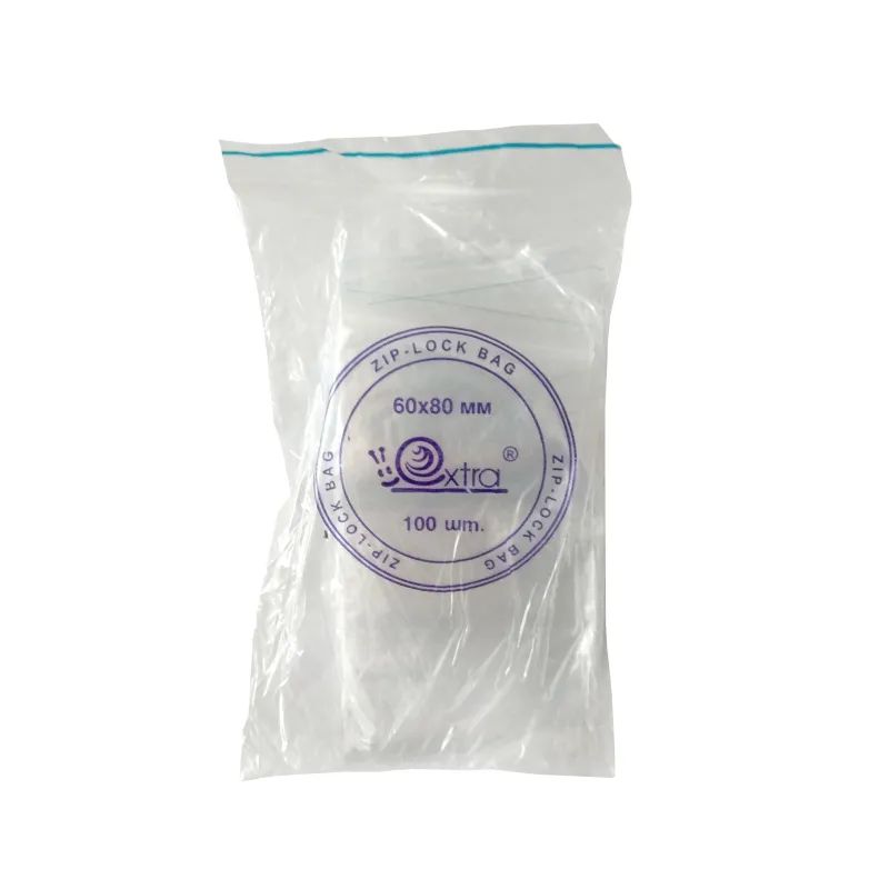 Пакет с замком (Zip Lock) 6x8 см., 32мкм, 100 шт/уп