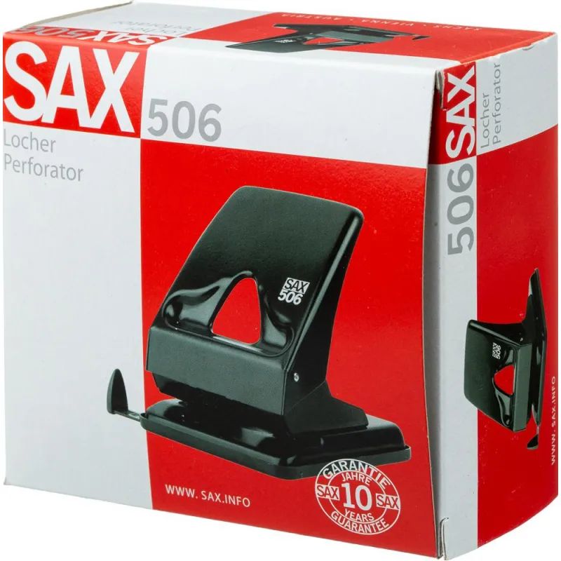 Дырокол SAX 506 до 40л., металл, с лин., синий, Австрия-Венгрия