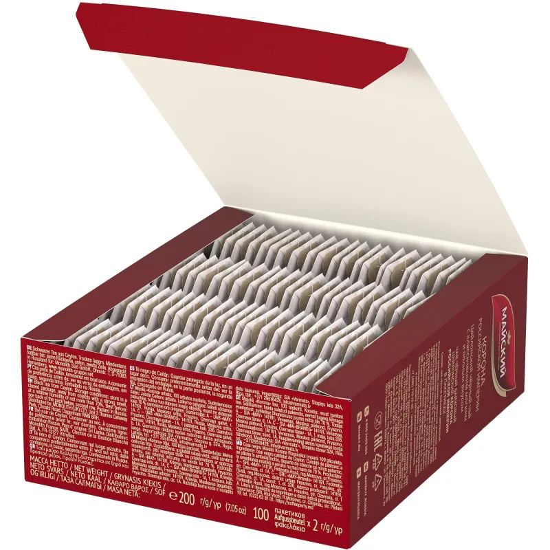 Чай Майский Корона Российской Империи черный в пакетиках 2гx100шт