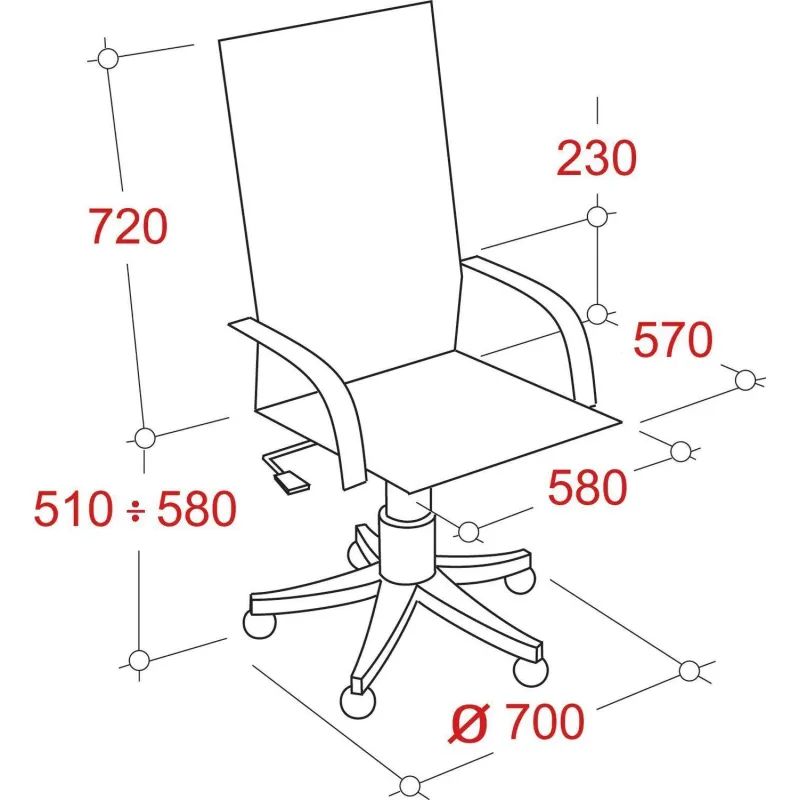 Кресло BN_Dp_EChair-559 TPU кожзам черный, металл черный