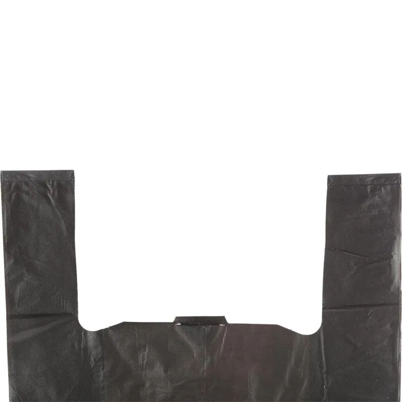 Пакет-майка усиленный ПНД, 40+18x70, черный, 30 мкм, 50 шт/уп,