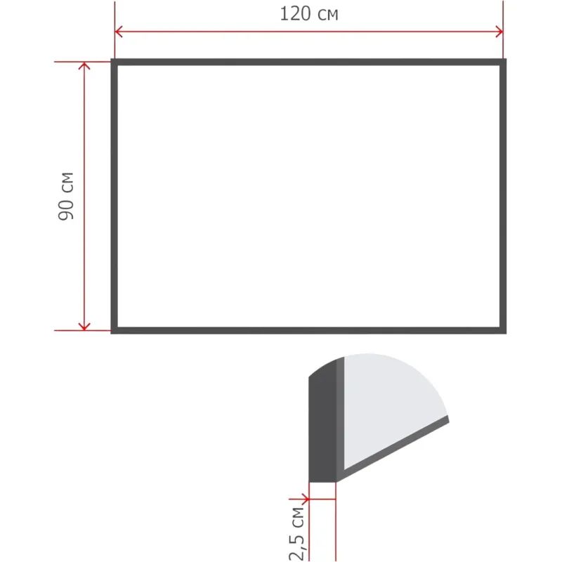 Доска магнитно-маркерная 45х60 Attache Wood дерев.рама