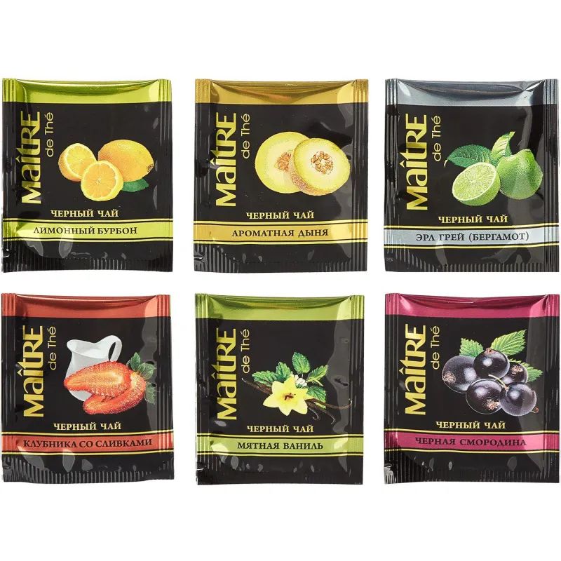 Чай Maitre de  The Цветы  12 вкусов 60 пак./уп