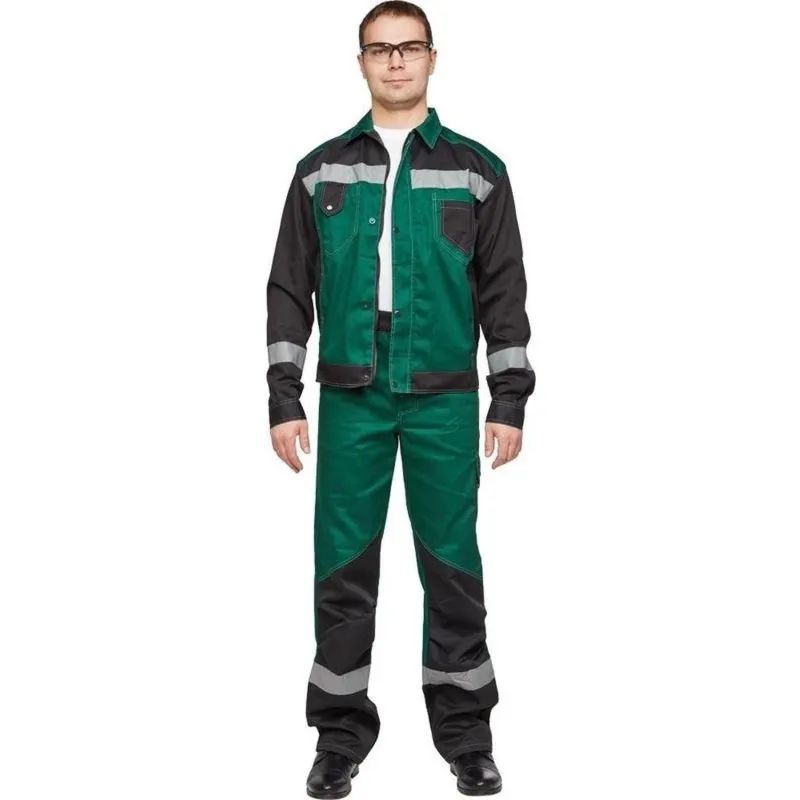 Костюм летний муж л21-КБР зел/чер (р.60-62) 170-176 (серия Л)